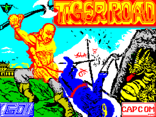 Tiger Road title screen for ZX Spectrum
